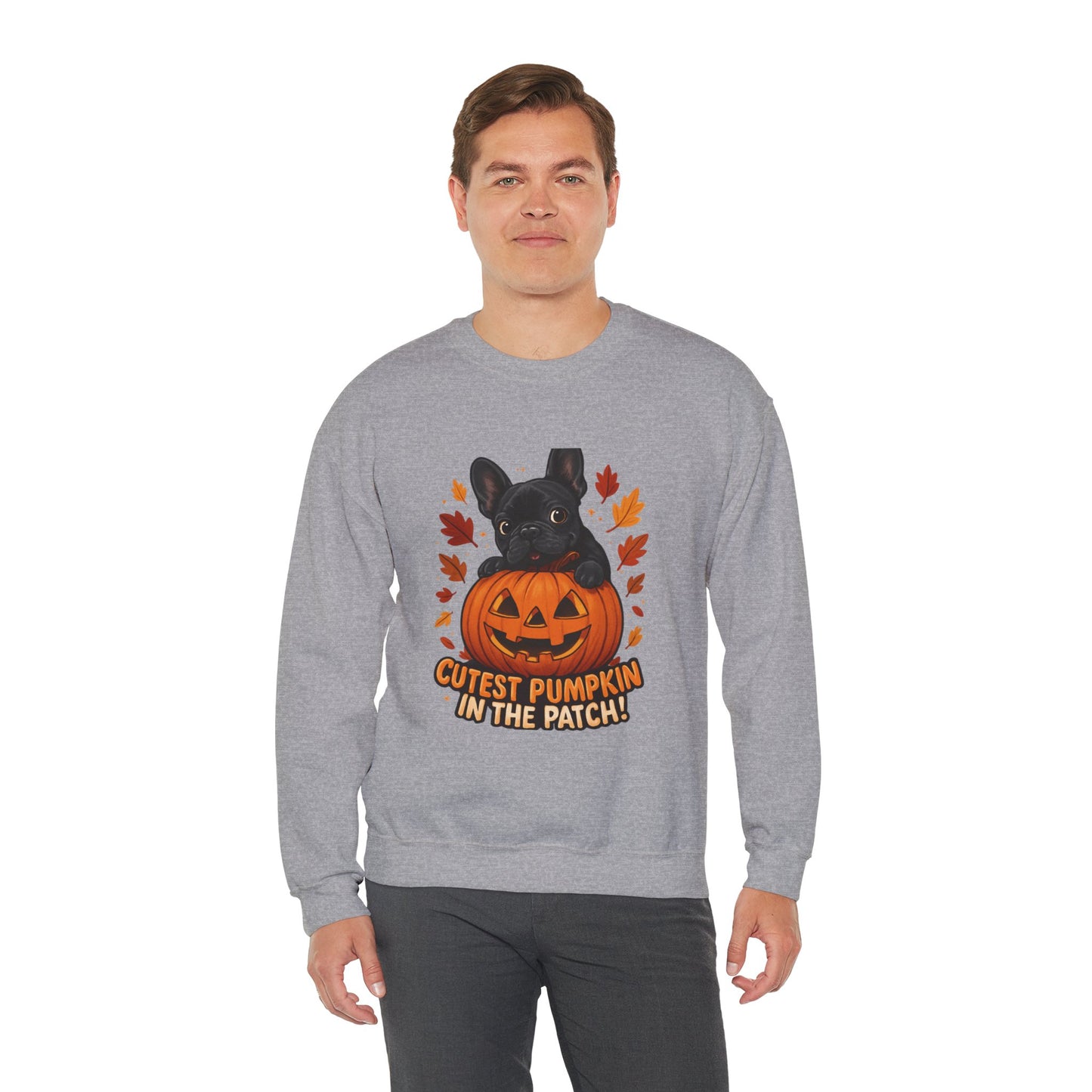 Cutest Pumpkin in the Patch Sweatshirt | Frenchie Fall Crewneck | Halloween Dog Lover Gift | Cozy French Bulldog Pumpkin Patch Pullover