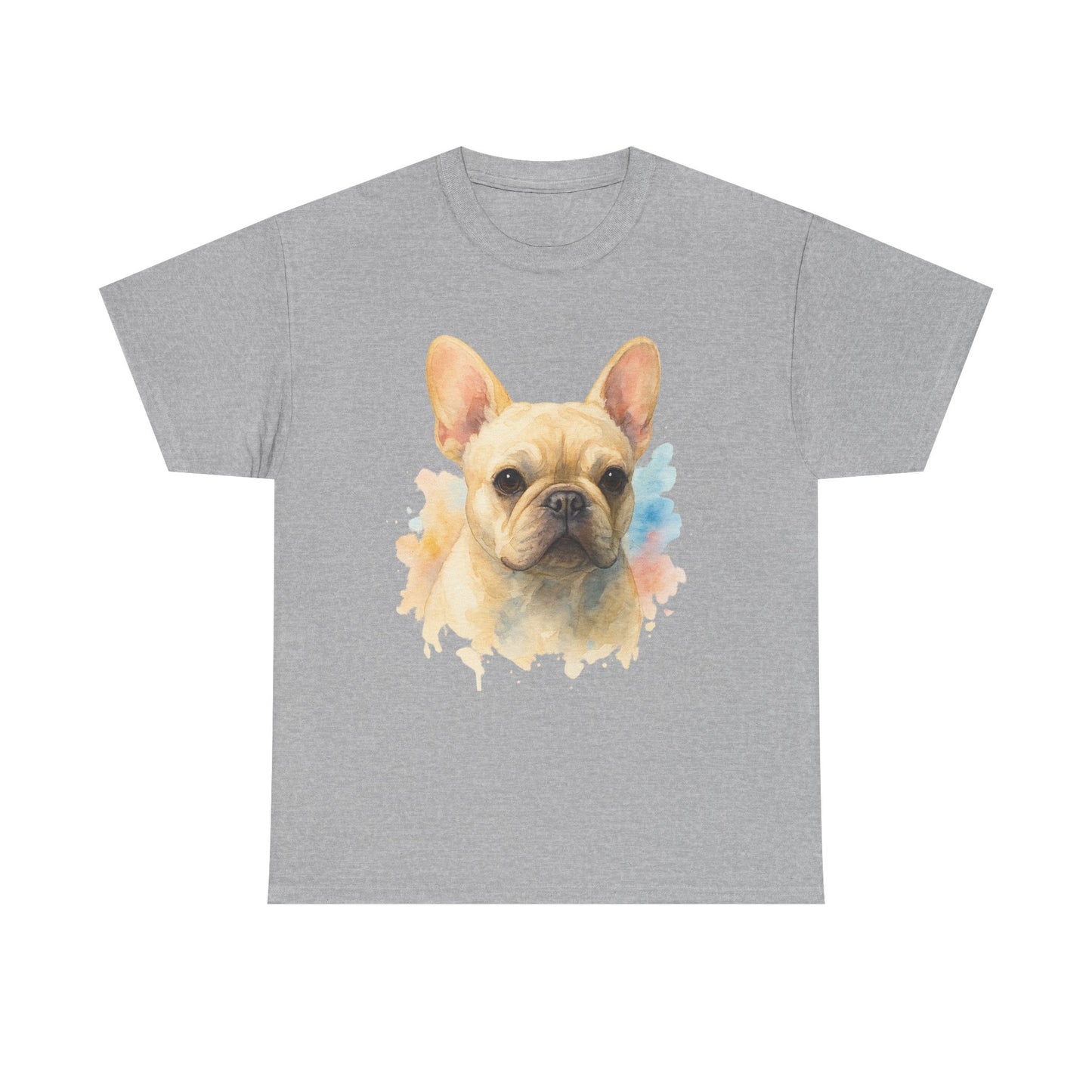 Watercolor French Bulldog T-Shirt | Artistic Frenchie Graphic Tee | Cute Dog Lover Shirt | Unique Gift for Him or Her