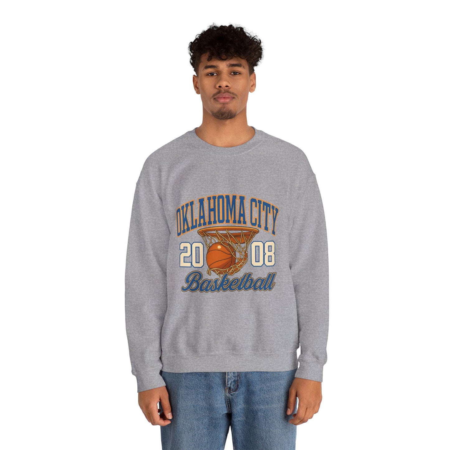 Oklahoma City Basketball Sweatshirt, Unisex Crewneck, Sports Fan Gift, Casual Wear, Basketball Apparel, Team Pride