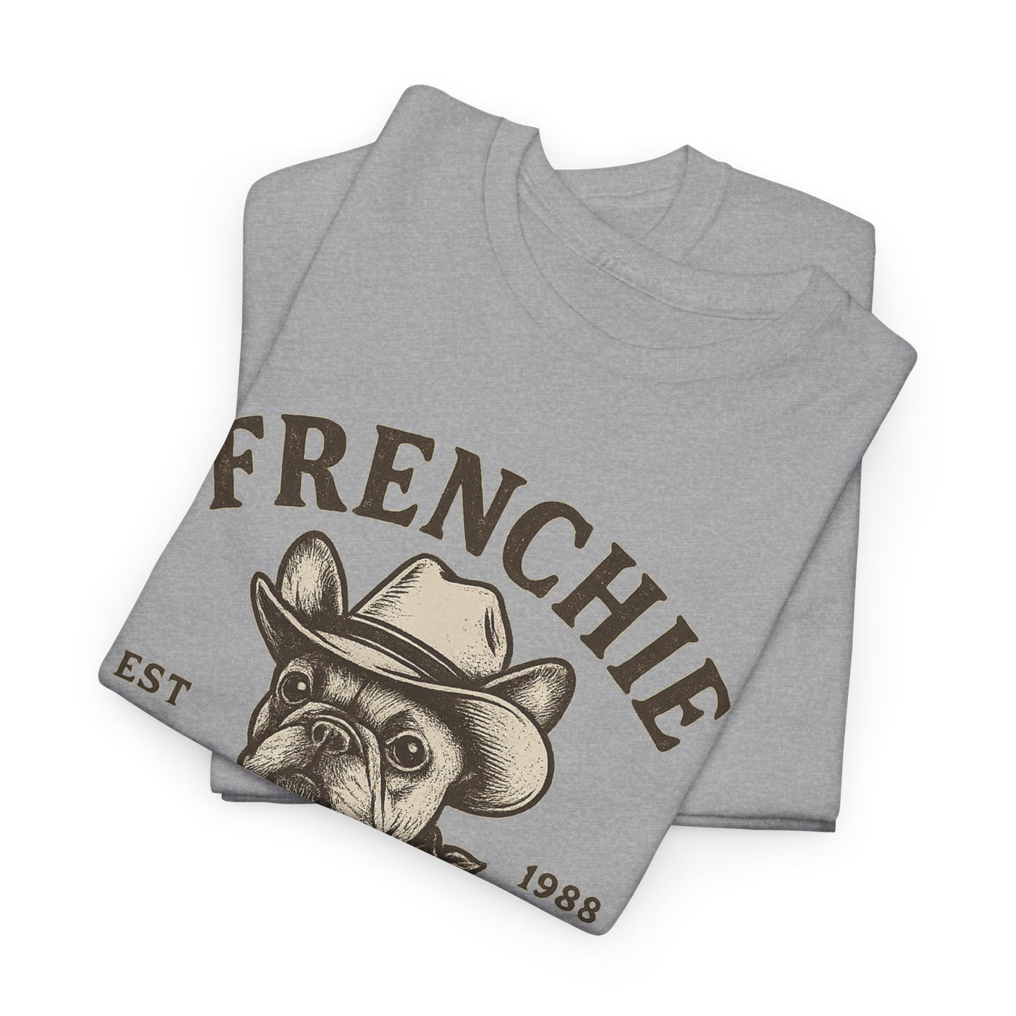 Frenchie Cowboy Club T-Shirt | Western French Bulldog Tee | Tulsa Oklahoma Dog Lover Shirt | Vintage Cowboy Graphic | Country Pet Gift