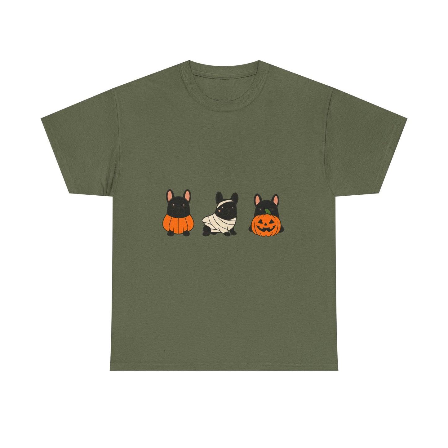 Pumpkin Frenchie T-Shirt | Fall French Bulldog Shirt | Cute Halloween Dog Lover Tee | Autumn Frenchie Graphic Tee for Her or Him