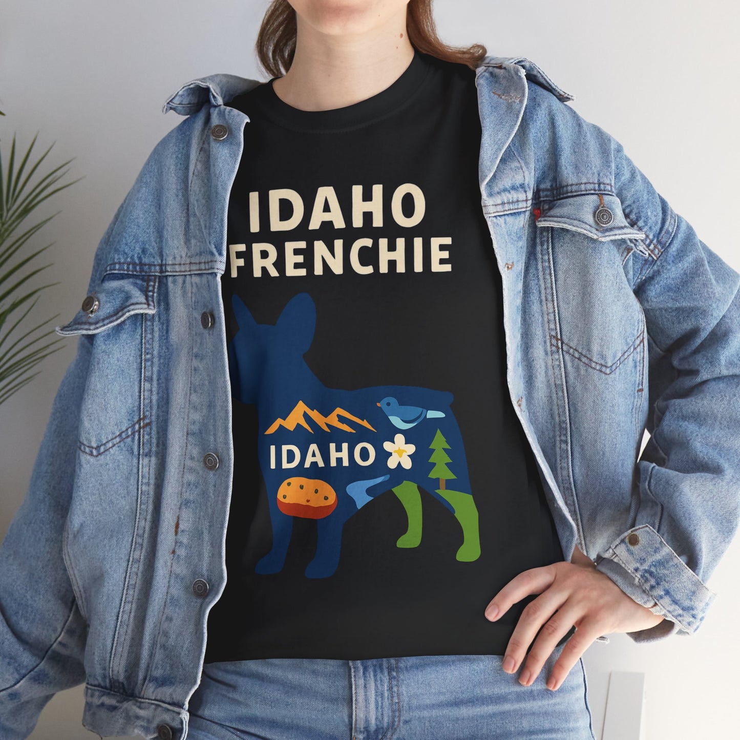 Idaho Frenchie T-Shirt | Idaho Dog Lover Tee | French Bulldog State Shirt | Idaho Gift for Frenchie Owners | Cute Frenchie Graphic Tee
