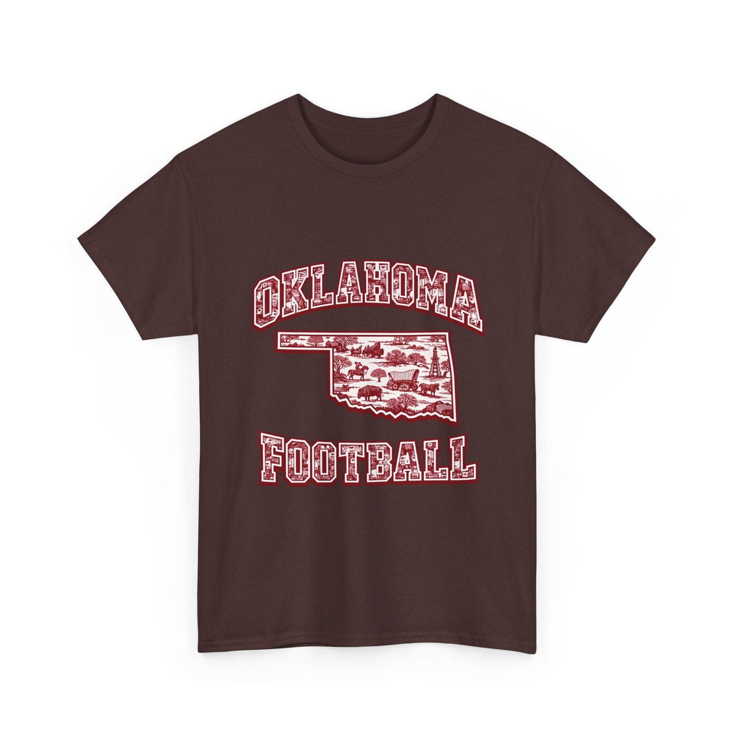 Oklahoma Football Shirt, Vintage Oklahoma Game Day Tee, Crimson Football Fan Shirt, Oklahoma State Toile Graphic Tee, College Football Gift