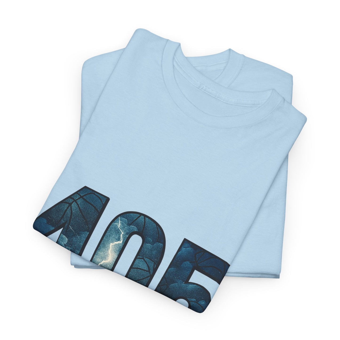 405 Thunder Lightning Tee | OKC Basketball Shirt | Oklahoma Area Code Shirt | Orange & Blue Thunder Fan Graphic Tee | Local Pride Shirt
