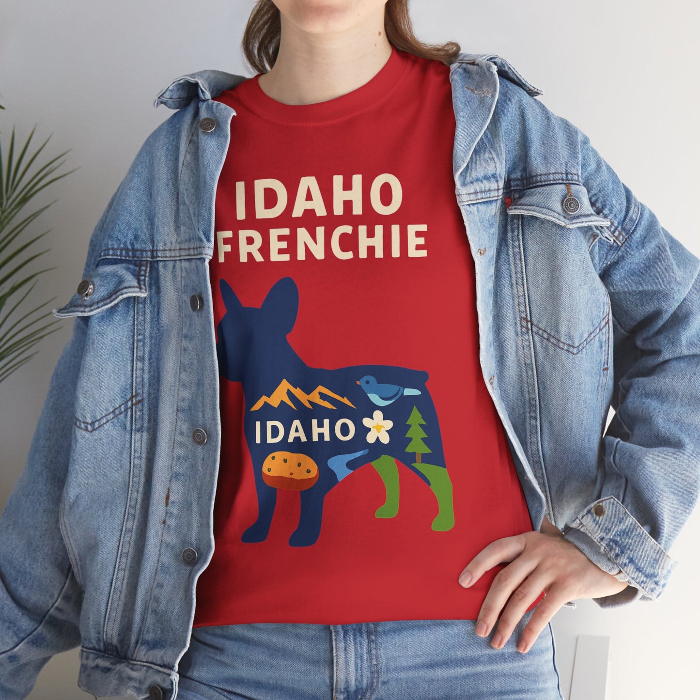 Idaho Frenchie T-Shirt | Idaho Dog Lover Tee | French Bulldog State Shirt | Idaho Gift for Frenchie Owners | Cute Frenchie Graphic Tee