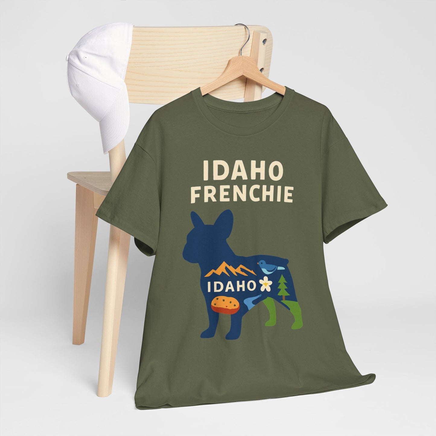 Idaho Frenchie T-Shirt | Idaho Dog Lover Tee | French Bulldog State Shirt | Idaho Gift for Frenchie Owners | Cute Frenchie Graphic Tee