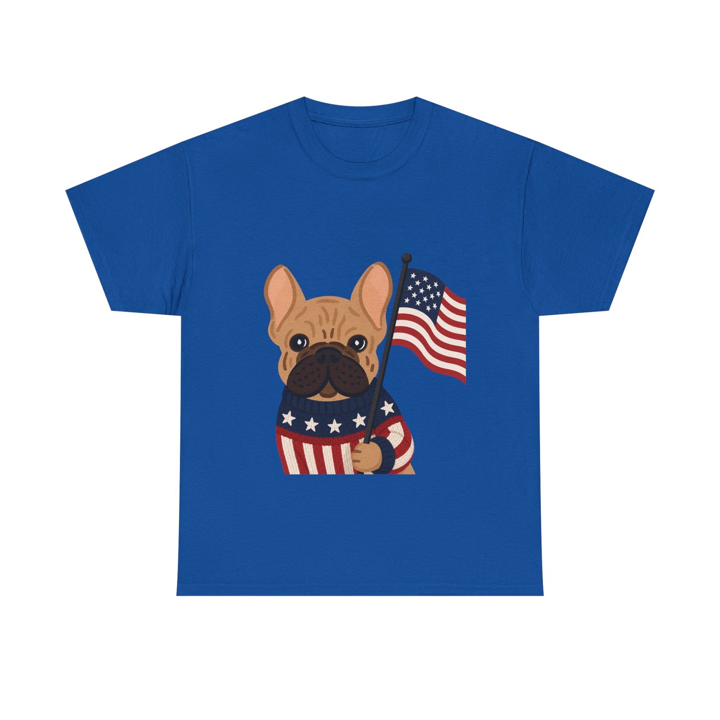 Patriotic French Bulldog Shirt, American Flag Frenchie Tee, Fourth of July Dog Lover Shirt, USA French Bulldog Gift, Patriotic Puppy Sweater Tee