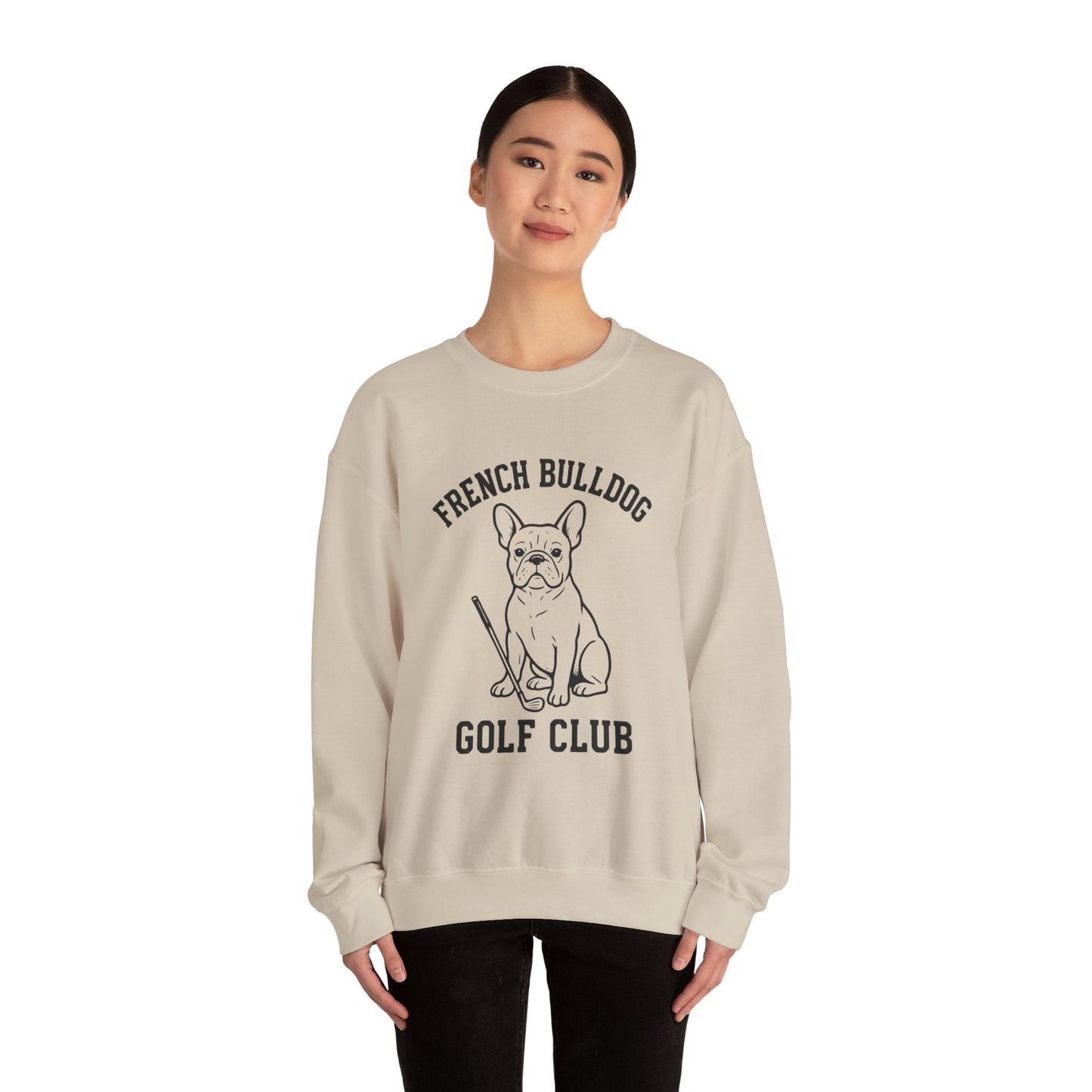 French Bulldog Golf Club Sweatshirt | Frenchie Golf Crewneck | Cute Dog Golfer Sweater | Frenchie Lover Gift | Golf Dog Apparel | Pet Lover Pullover