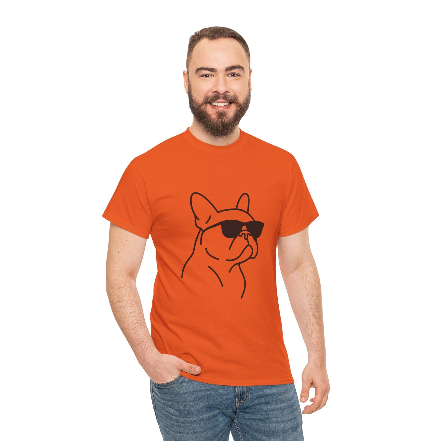 Cool Frenchie Line Art T-Shirt | Minimalist French Bulldog Tee | Dog Lover Gift | Frenchie Mom Shirt | Cute Pet Outline Graphic Tee