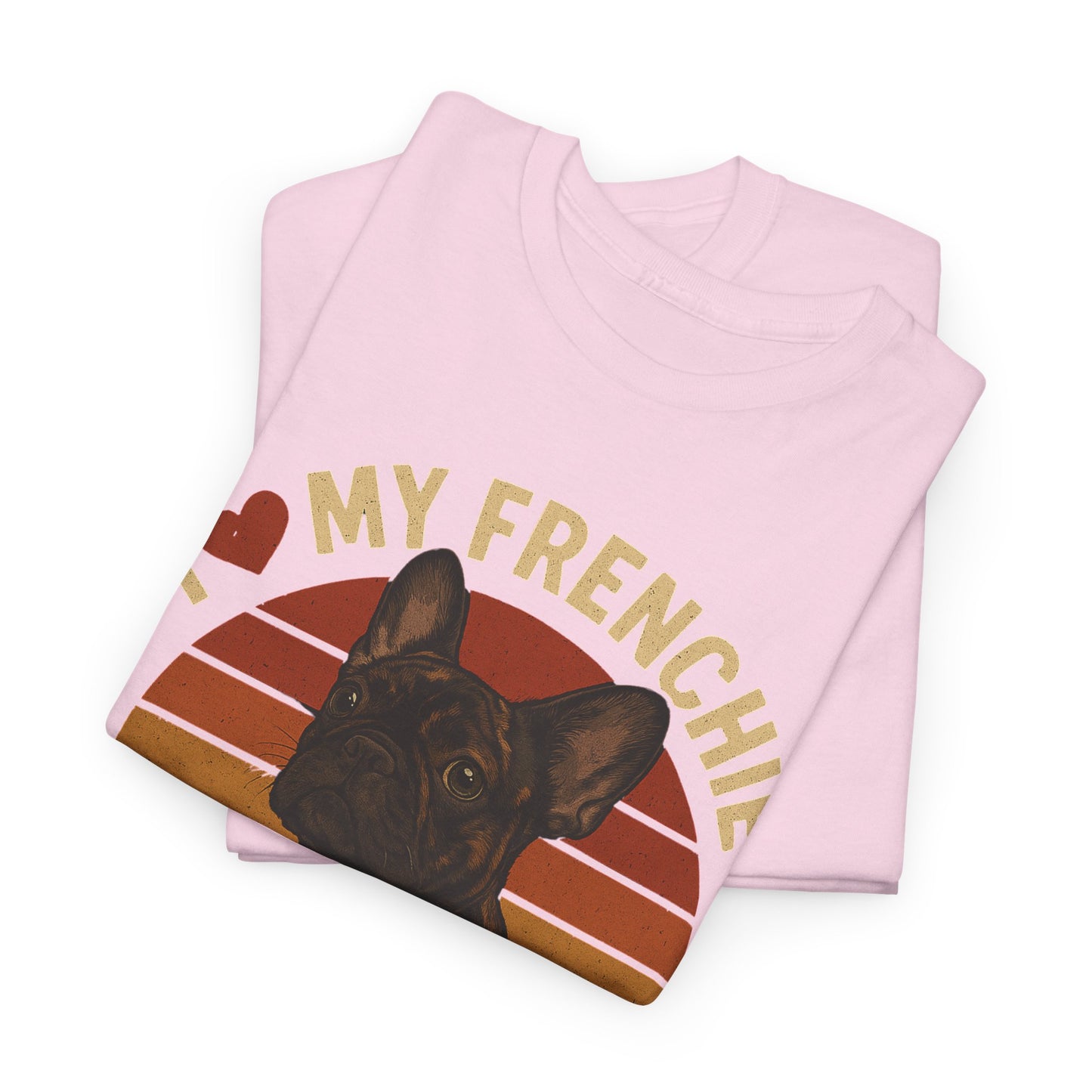 I Love My Frenchie T-Shirt | Merle French Bulldog Retro Tee | Vintage Dog Lover Shirt | Frenchie Mom & Dad Gift