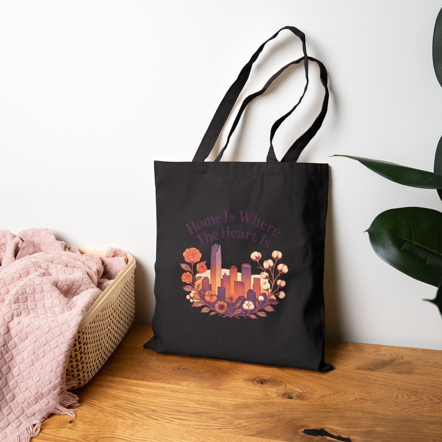 Home Is Where the Heart Is Oklahoma City Bag | Oklahoma Pride Gift | OKC Home Bag