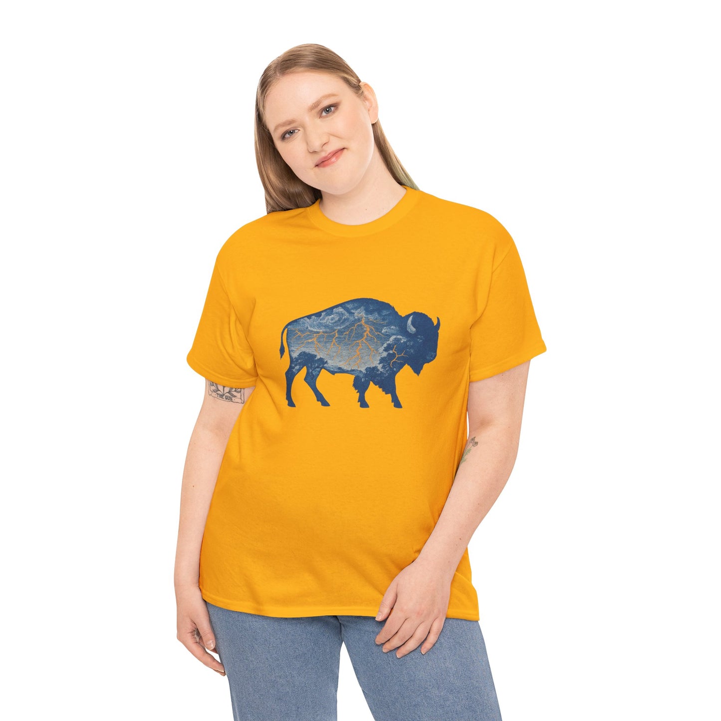 Thunder Bison Lightning T-Shirt | Oklahoma City Basketball Inspired Tee | OKC Game Day Shirt