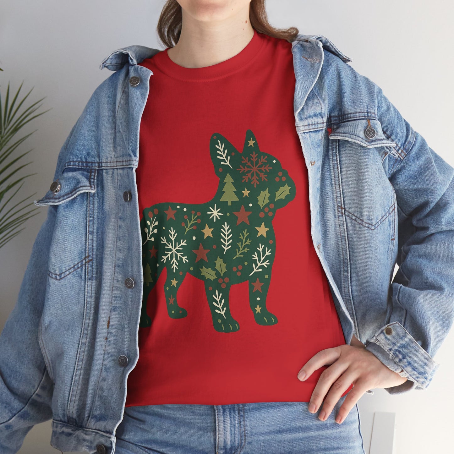 Christmas Frenchie Sweatshirt | Holiday French Bulldog Silhouette | Festive Dog Lover Gift | Cute Winter Frenchie Apparel