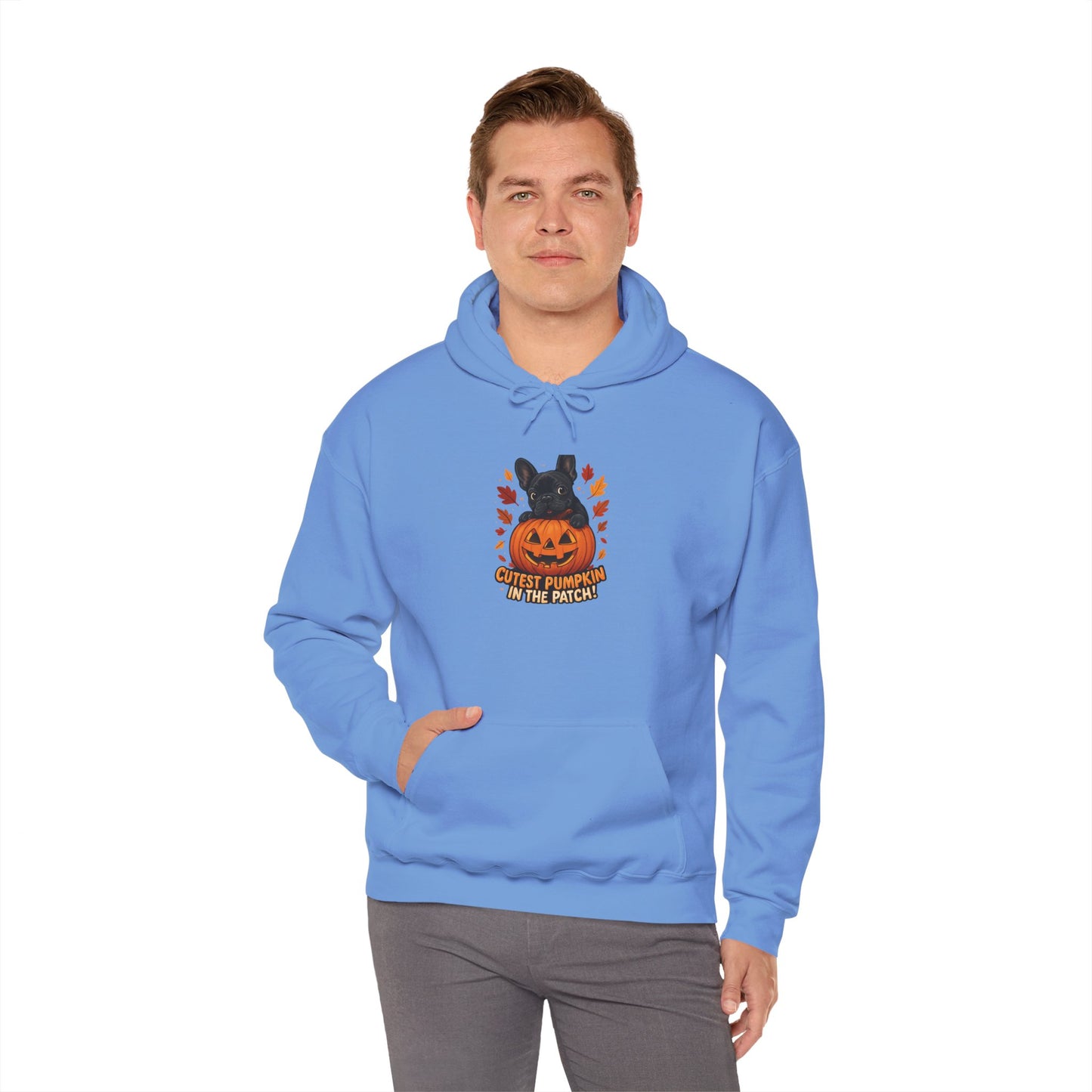 Cutest Pumpkin in the Patch Hoodie | Frenchie Fall Sweatshirt | Halloween Dog Lover Gift | Cozy French Bulldog Pumpkin Patch Hoodie