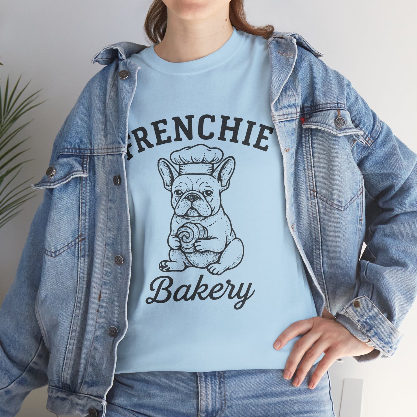 Frenchie Bakery T-Shirt French Bulldog Chef Tee, Cute Dog Lover Gift, Vintage Frenchie Café Graphic
