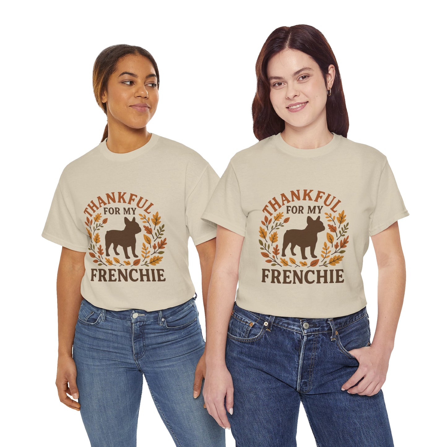 Thankful for My Frenchie Shirt – Fall French Bulldog T-Shirt, Thanksgiving Dog Lover Tee, Autumn Frenchie Gift for Pet Moms & Dads