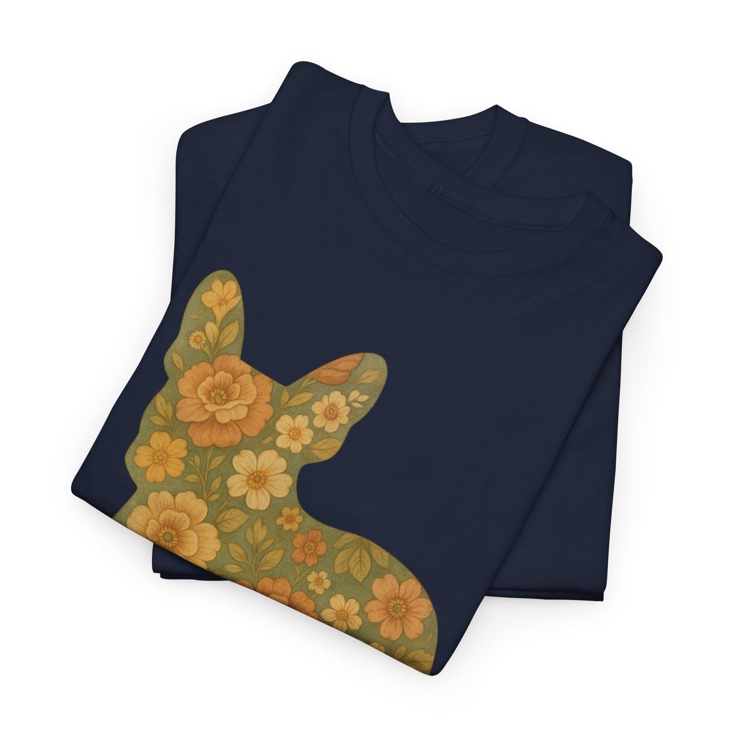 Floral Frenchie T-Shirt | Retro Flower French Bulldog Tee | Boho Dog Mom Shirt | Cute Pet Lover Gift | Vintage Botanical Dog Graphic Tee