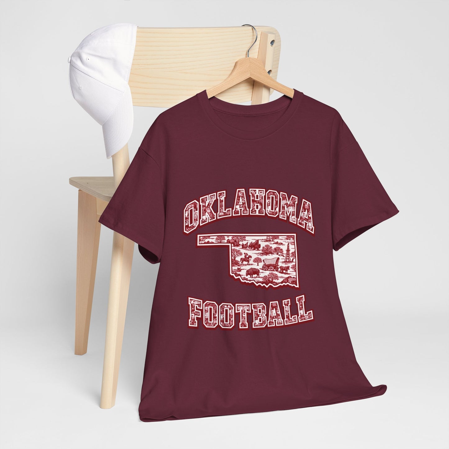 Oklahoma Football Shirt, Vintage Oklahoma Game Day Tee, Crimson Football Fan Shirt, Oklahoma State Toile Graphic Tee, College Football Gift