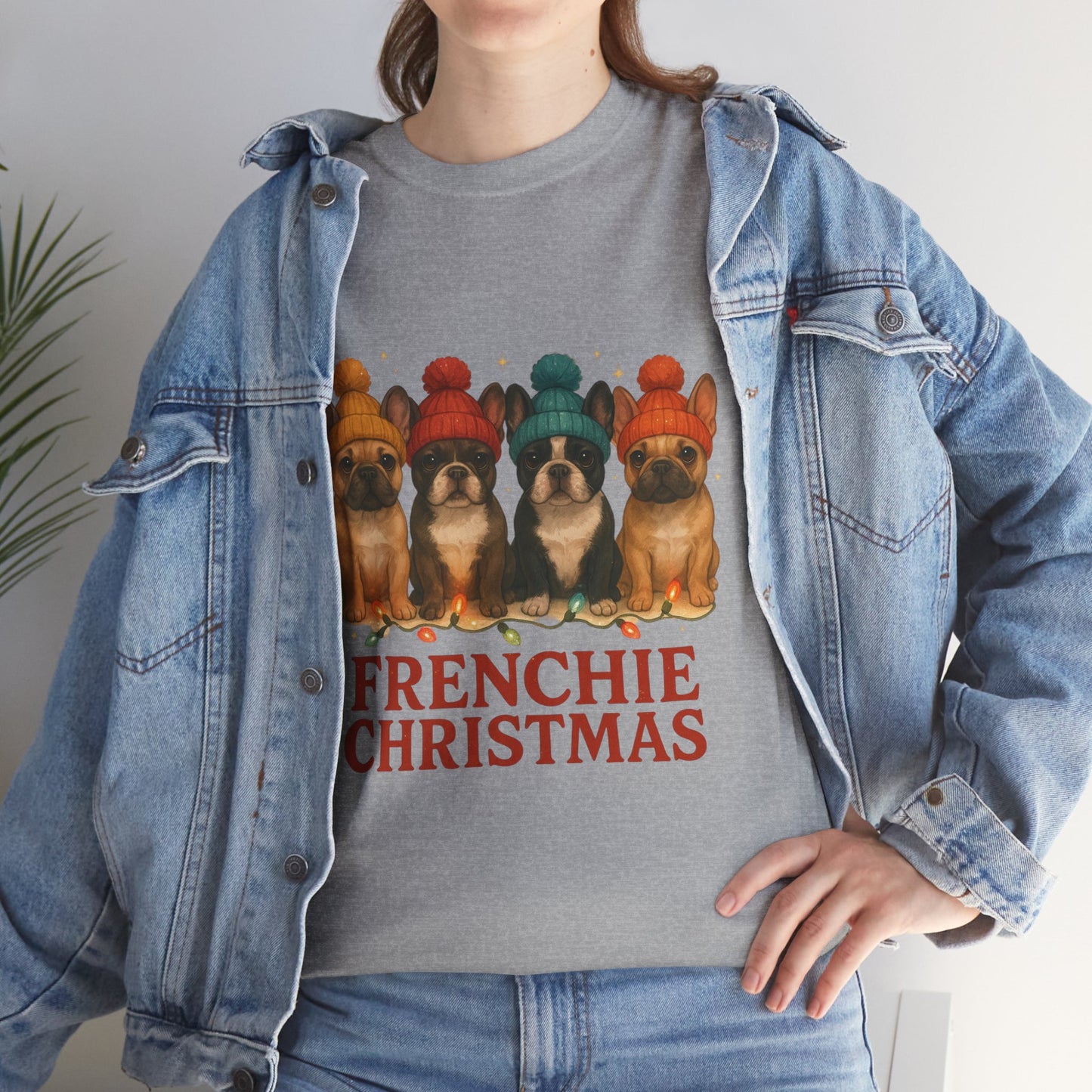 Frenchie Christmas Shirt | Cute French Bulldog Holiday Tee | Frenchie Dog Lovers Xmas Gift | Cozy Winter Pup T-Shirt