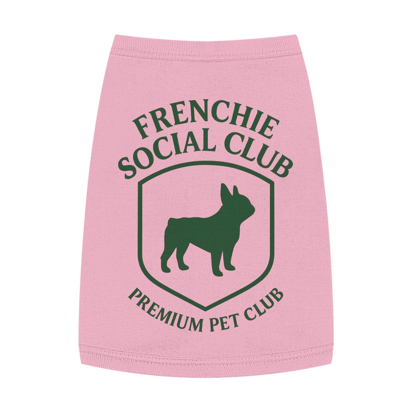 Frenchie Social Club Pet Tank Top, Cute Dog Apparel, French Bulldog Shirt, Pet Fashion, Summer Dog Outfit