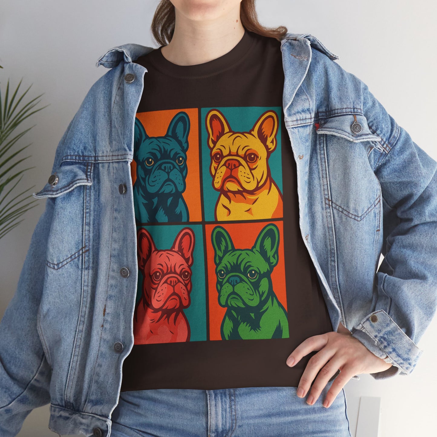 Pop Art French Bulldog T-Shirt • Colorful Frenchie Dog Tee • Retro Pop Art Dog Shirt • French Bulldog Lover Gift • Bright Graphic Dog Tee