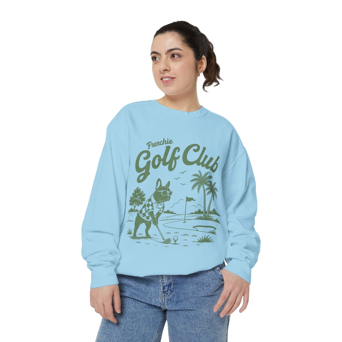 Frenchie Golf Club Sweatshirt — Cute French Bulldog Golfer Pullover