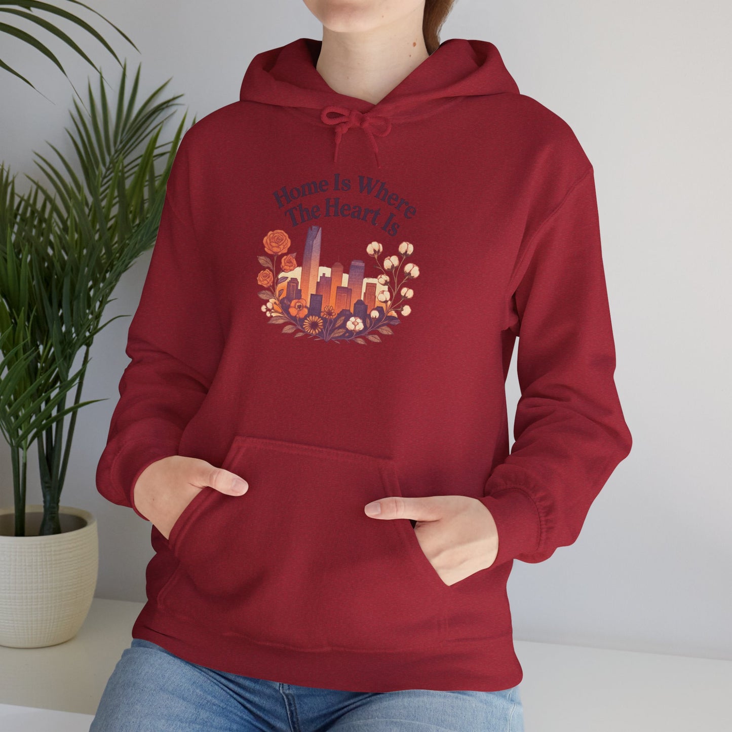 Home Is Where the Heart Is Oklahoma City Hoodie | Oklahoma Pride Gift | OKC Home Hoodie