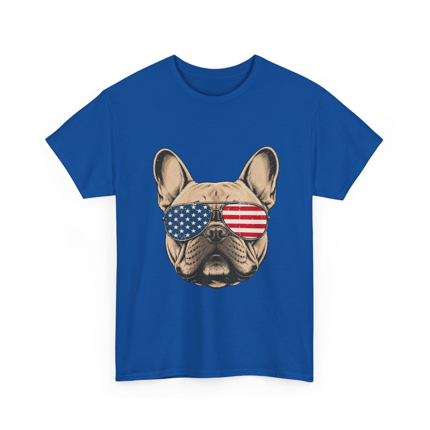 Patriotic French Bulldog Shirt, American Flag Sunglasses Frenchie Tee, Fourth of July Dog Lover Shirt, USA French Bulldog Gift