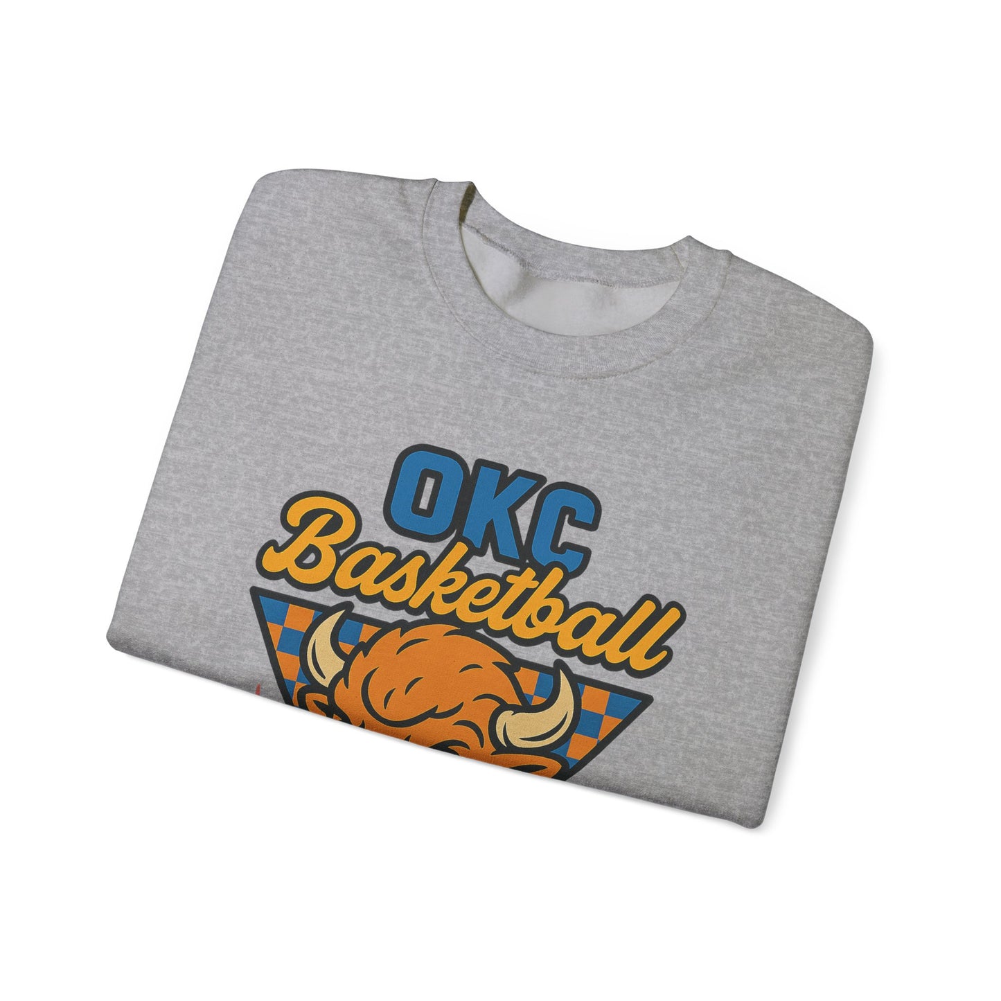 OKC Basketball Sweatshirt | Oklahoma City Retro Sports Crewneck | Bison Graphic Sweatshirt | Cozy Game Day Hoodie Alternative | OKC Fan Gift