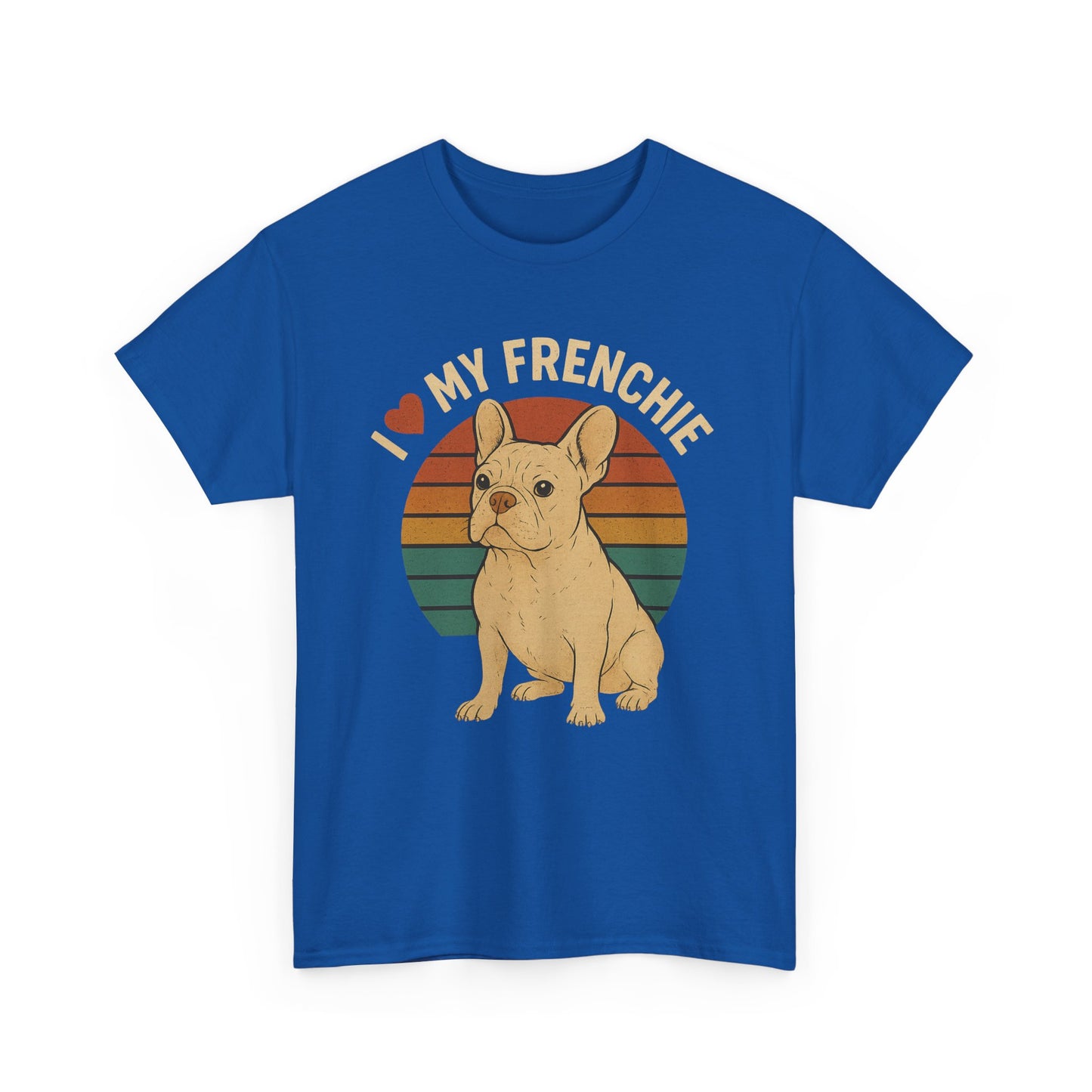 I Love My Frenchie T-Shirt | Retro Cream French Bulldog Tee | Cute Dog Mom Gift | Vintage Frenchie Lover Shirt | Soft Unisex Graphic Top