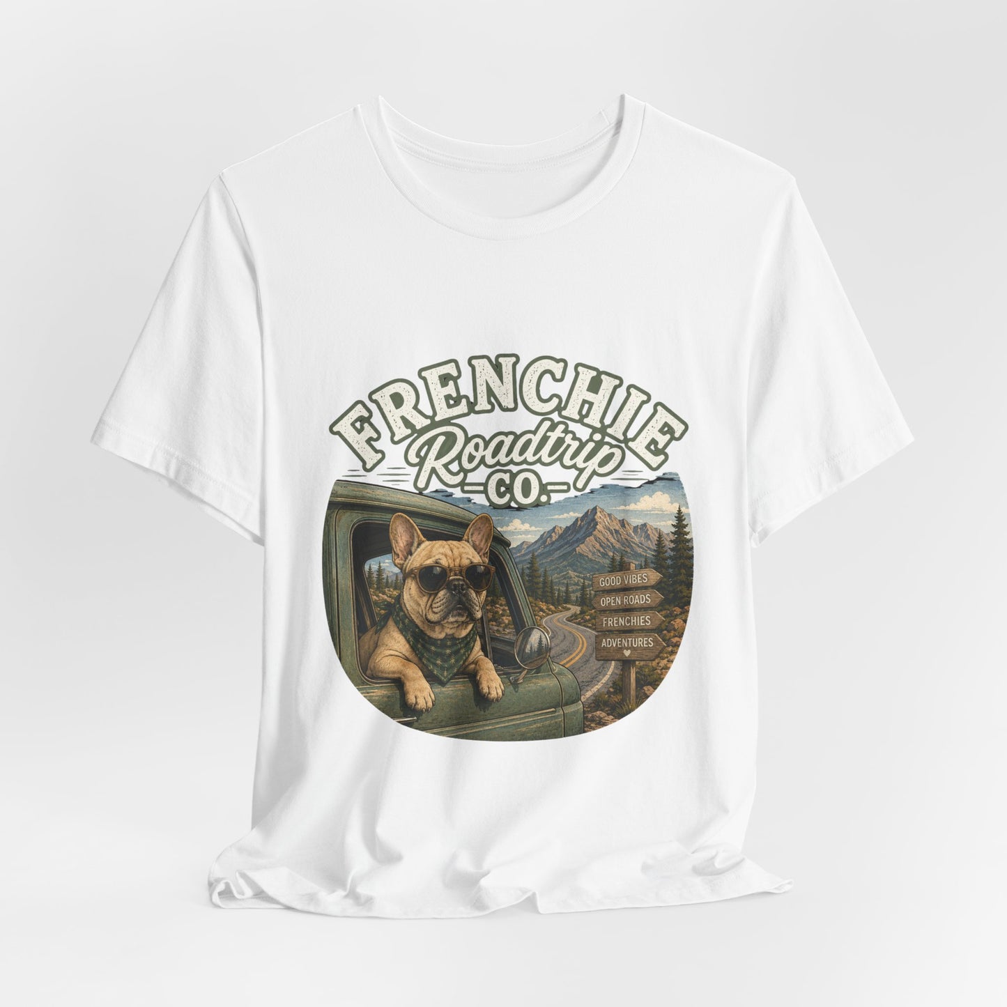 Frenchie Roadtrip Co Shirt, French Bulldog Road Trip Tee, Adventure Frenchie Shirt, Camping Dog Shirt, Travel Lover Gift, Vintage French Bulldog Tee, Outdoor Dog Apparel