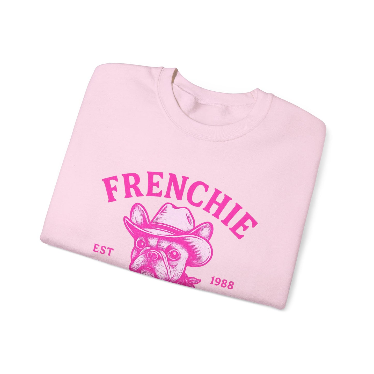 French Bulldog Cowboy Club Pullover | Vintage Western Frenchie Sweatshirt | Cute Dog Lover Gift | Unisex Frenchie Cowboy Sweater