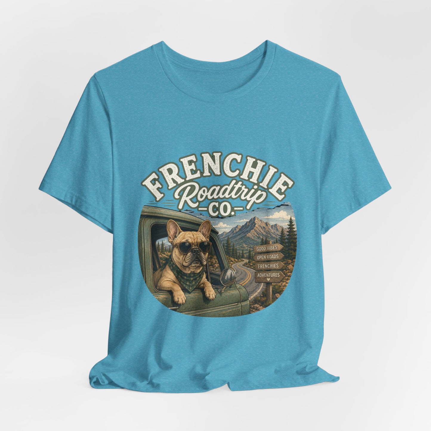 Frenchie Roadtrip Co Shirt, French Bulldog Road Trip Tee, Adventure Frenchie Shirt, Camping Dog Shirt, Travel Lover Gift, Vintage French Bulldog Tee, Outdoor Dog Apparel