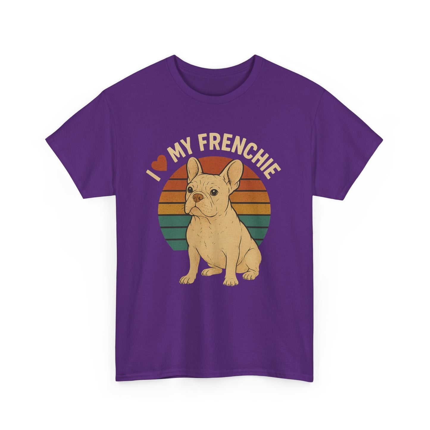 I Love My Frenchie T-Shirt | Retro Cream French Bulldog Tee | Cute Dog Mom Gift | Vintage Frenchie Lover Shirt | Soft Unisex Graphic Top