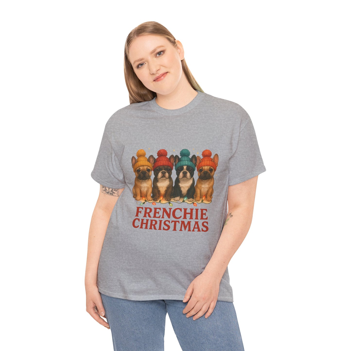 Frenchie Christmas Shirt | Cute French Bulldog Holiday Tee | Frenchie Dog Lovers Xmas Gift | Cozy Winter Pup T-Shirt