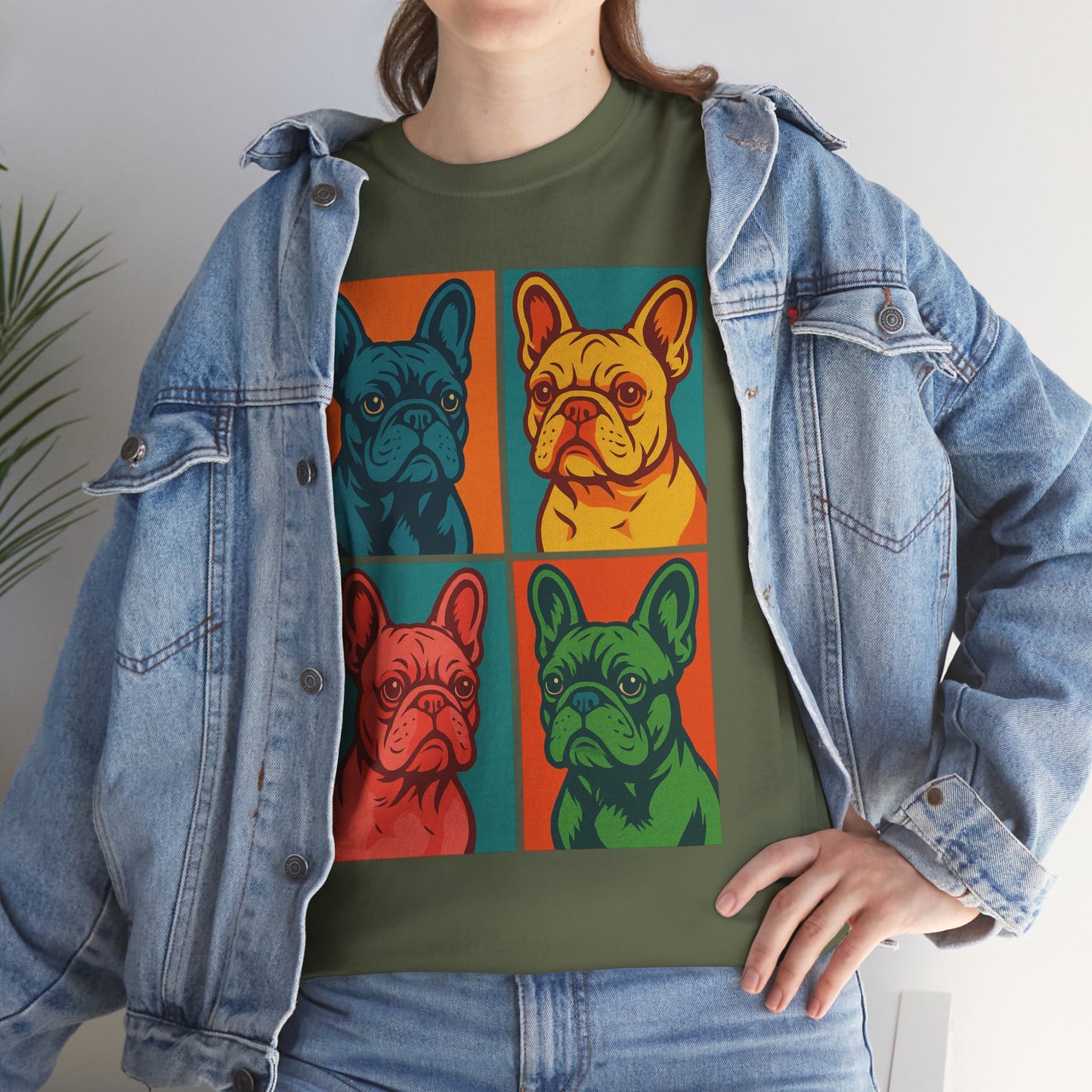 Pop Art French Bulldog T-Shirt • Colorful Frenchie Dog Tee • Retro Pop Art Dog Shirt • French Bulldog Lover Gift • Bright Graphic Dog Tee