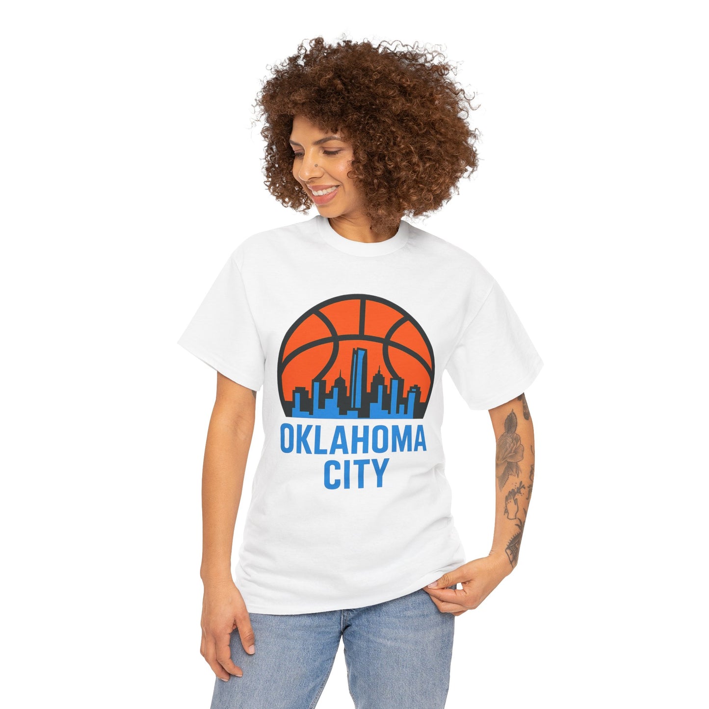 Oklahoma City Basketball Skyline T-Shirt