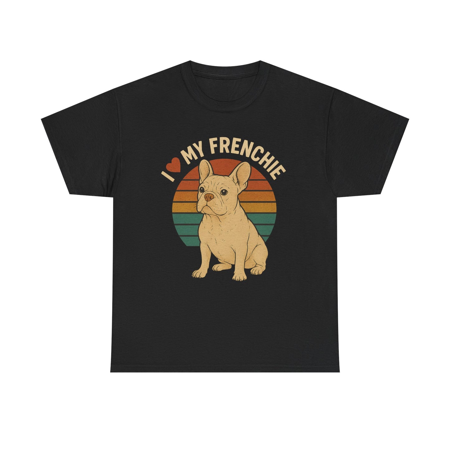 I Love My Frenchie T-Shirt | Retro Cream French Bulldog Tee | Cute Dog Mom Gift | Vintage Frenchie Lover Shirt | Soft Unisex Graphic Top