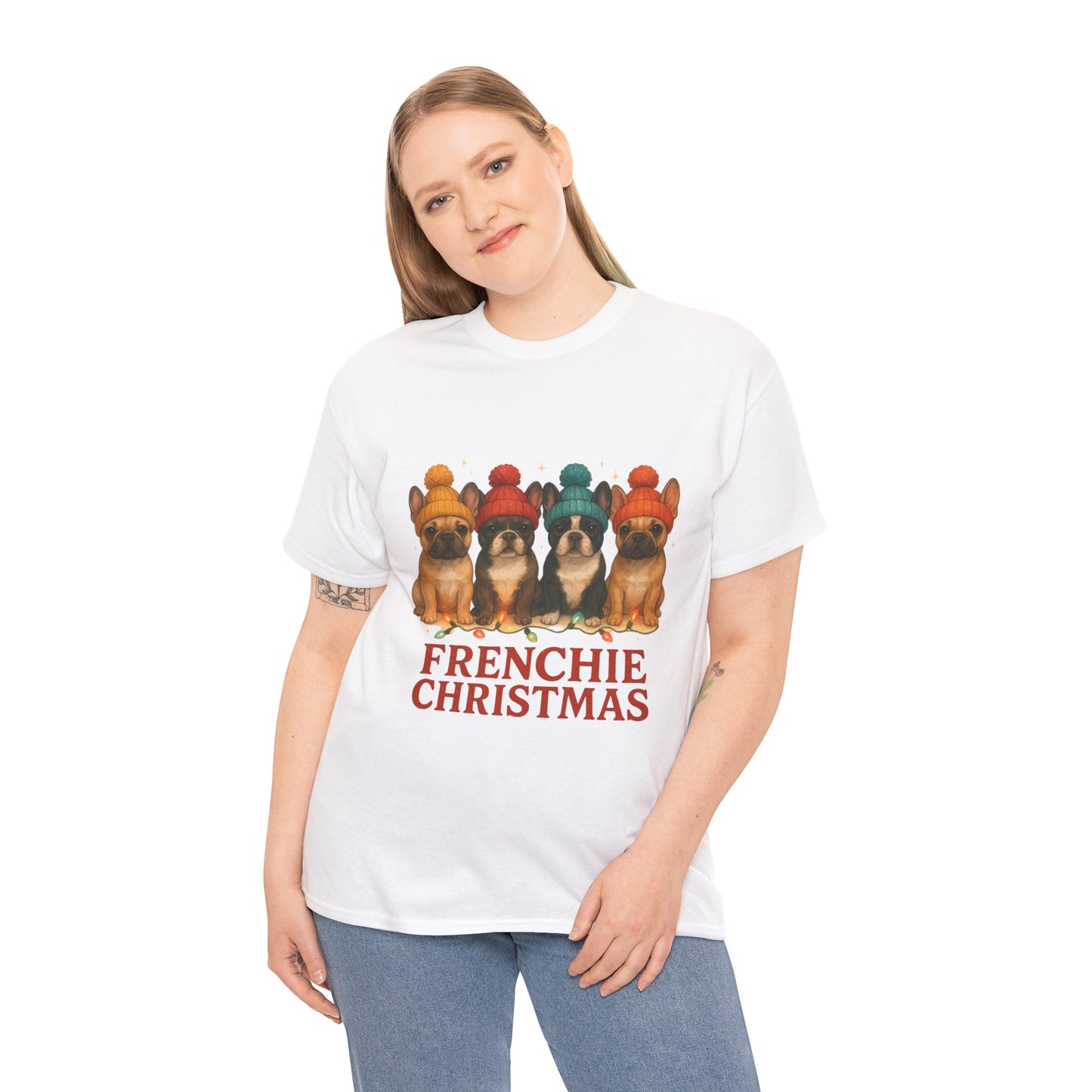 Frenchie Christmas Shirt | Cute French Bulldog Holiday Tee | Frenchie Dog Lovers Xmas Gift | Cozy Winter Pup T-Shirt