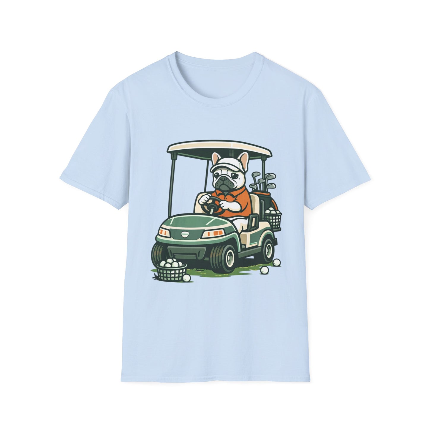 French Bulldog Golf Cart Shirt, Funny Golf Frenchie Tee, Golf Lover Gift, Frenchie Golfer T-Shirt, Golf Cart Dog Shirt, Golf Dad Gift, Cute French Bulldog Apparel