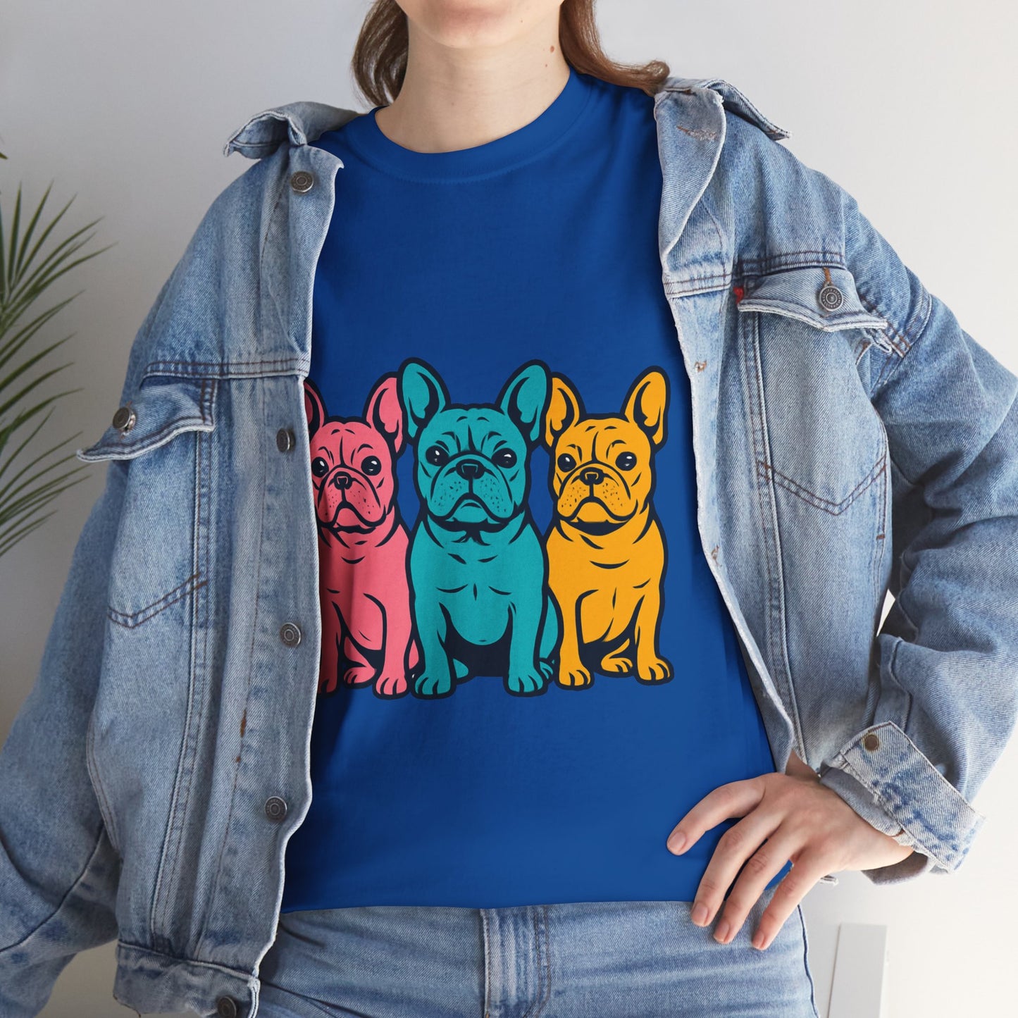 Pop Art French Bulldog T-Shirt | Colorful Frenchie Graphic Tee | Retro Dog Lover Shirt | Bright 80s Style Pet Gift | Fun Unisex Dog Mom Shirt
