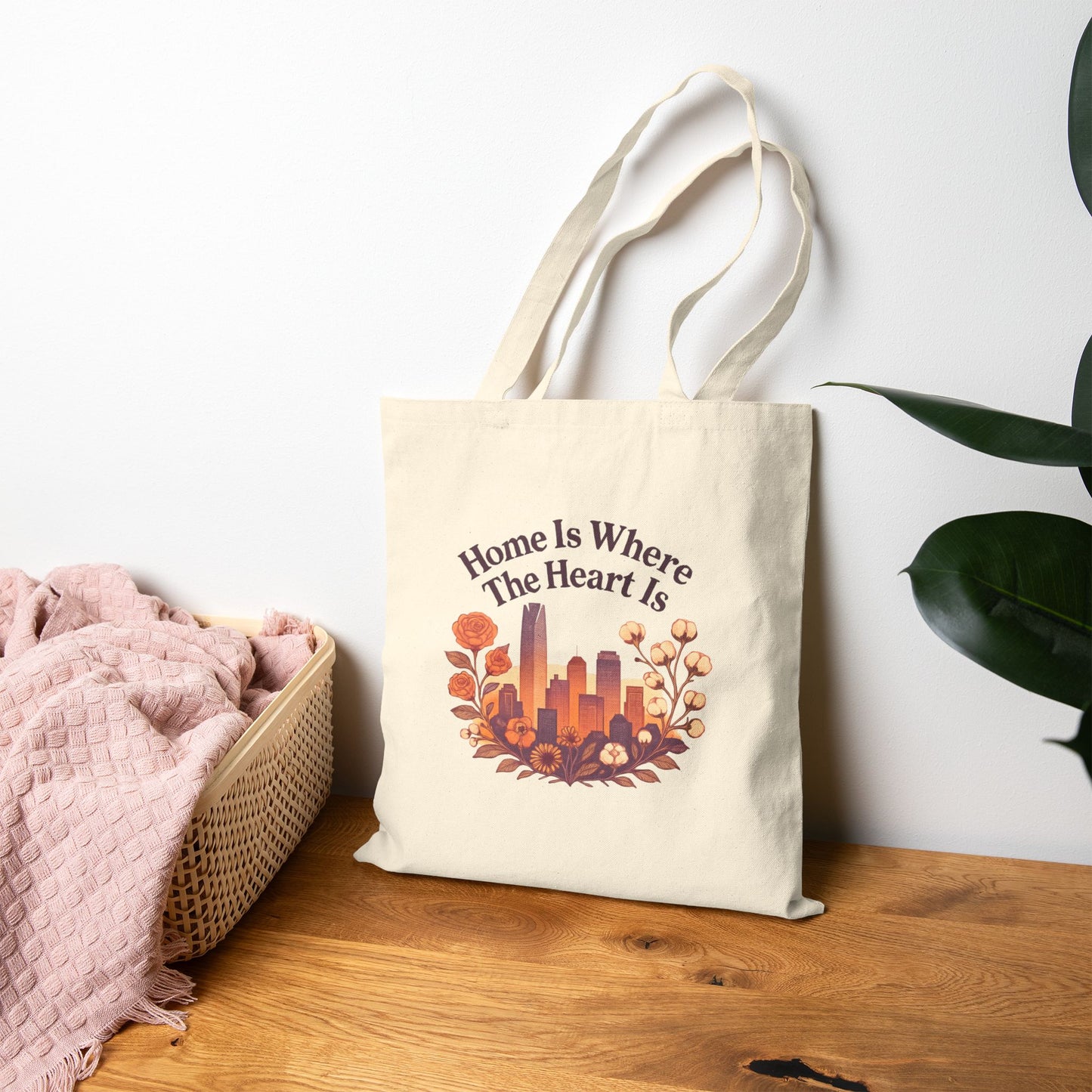 Home Is Where the Heart Is Oklahoma City Bag | Oklahoma Pride Gift | OKC Home Bag