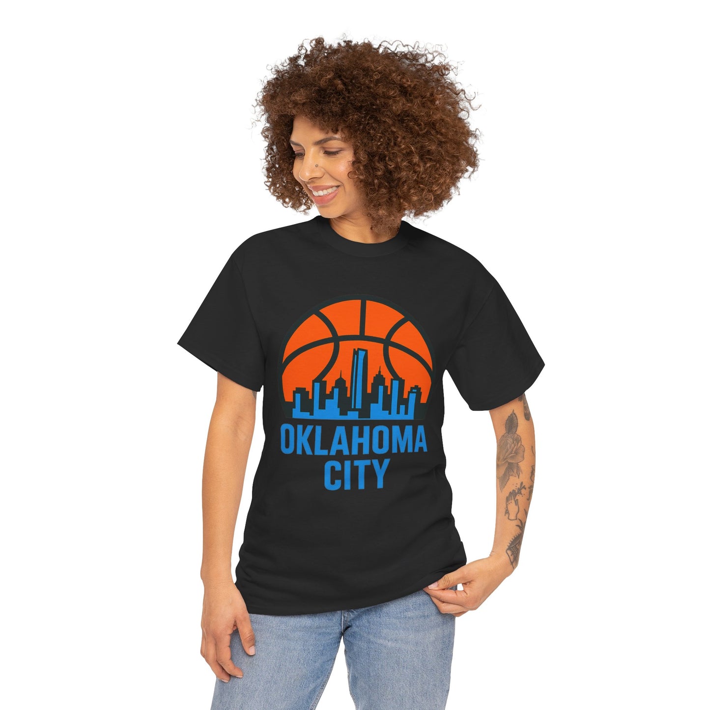 Oklahoma City Basketball Skyline T-Shirt
