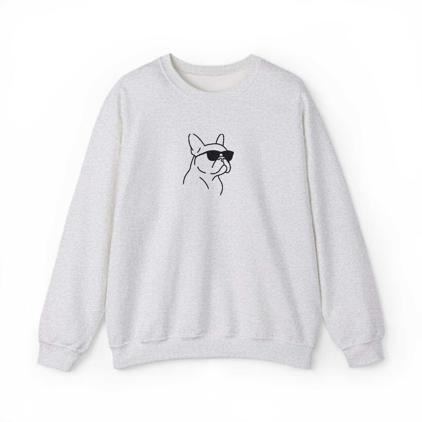 Frenchie in Shades Sweatshirt | Hot Pink French Bulldog Crewneck | Minimal Line Art Dog Lover Gift | Cute Cozy Frenchie Pullover