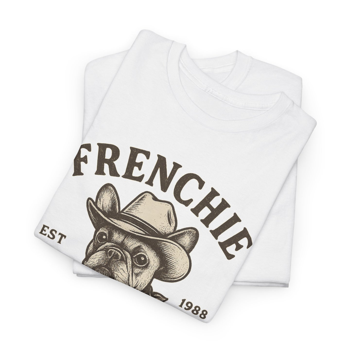 Frenchie Cowboy Club T-Shirt | Western French Bulldog Tee | Tulsa Oklahoma Dog Lover Shirt | Vintage Cowboy Graphic | Country Pet Gift