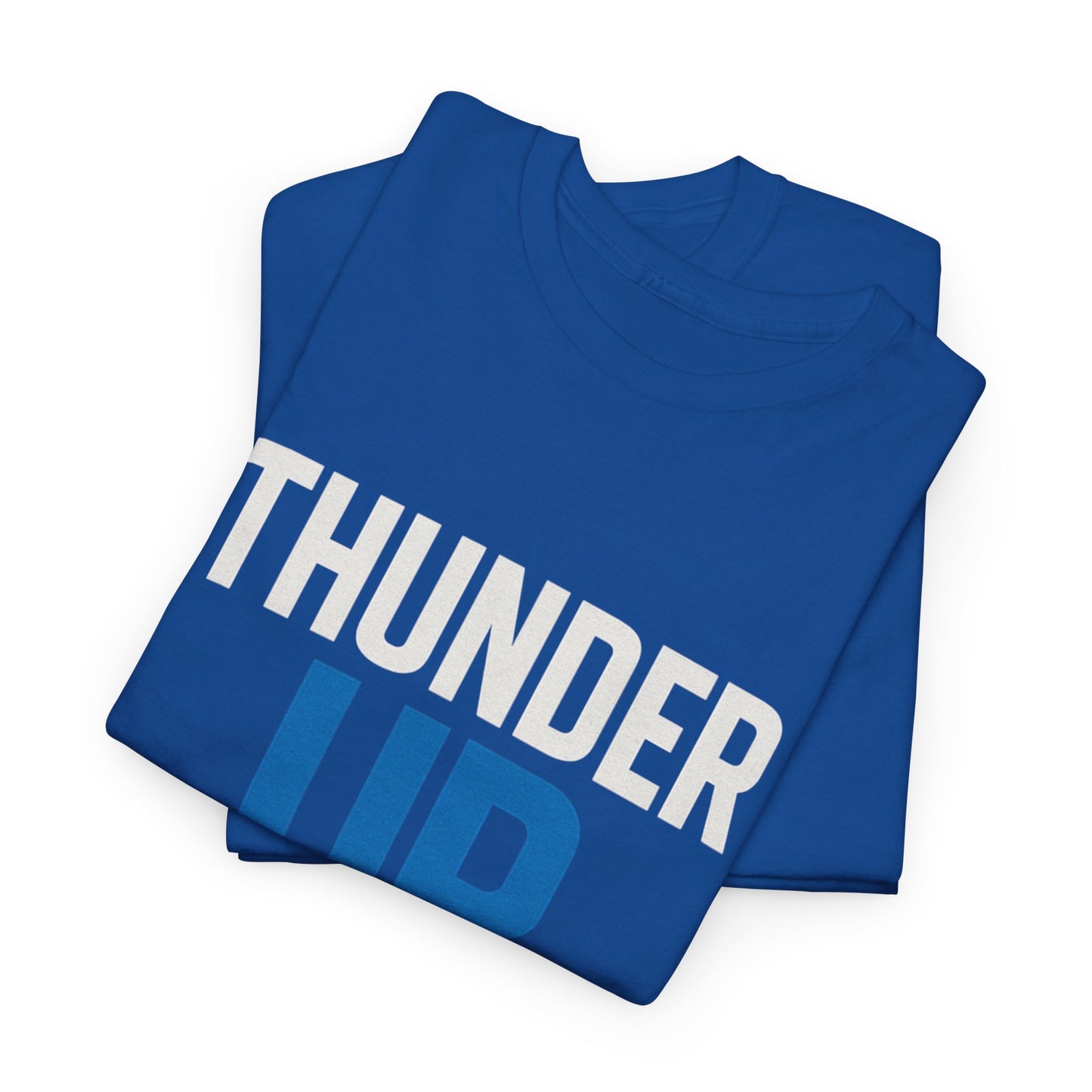 Thunder Up Oklahoma City Skyline Shirt – OKC Basketball Fan Tee, Blue & Orange City Skyline Graphic, Oklahoma Hoops Spirit Wear, Game Day T-Shirt