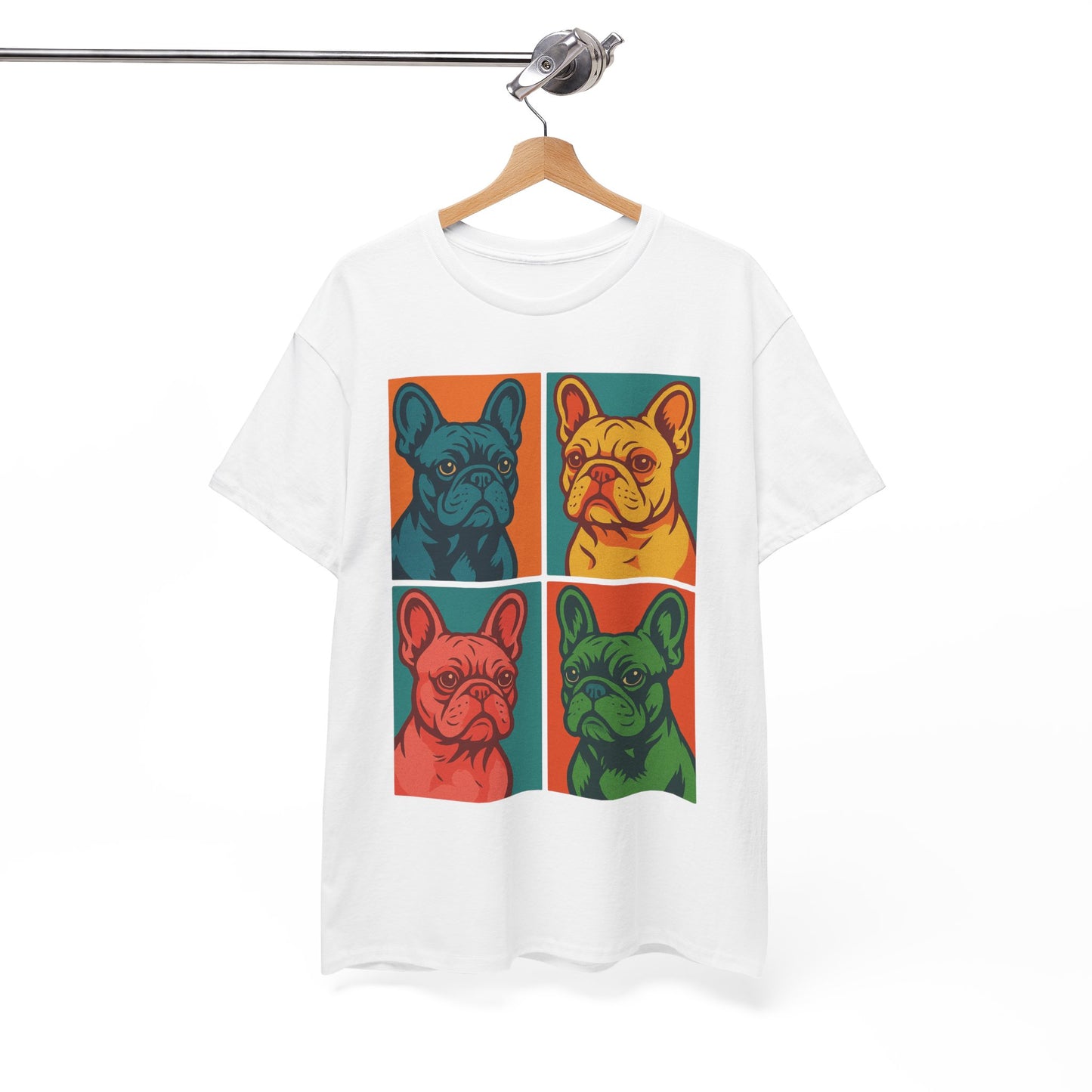 Pop Art French Bulldog T-Shirt • Colorful Frenchie Dog Tee • Retro Pop Art Dog Shirt • French Bulldog Lover Gift • Bright Graphic Dog Tee