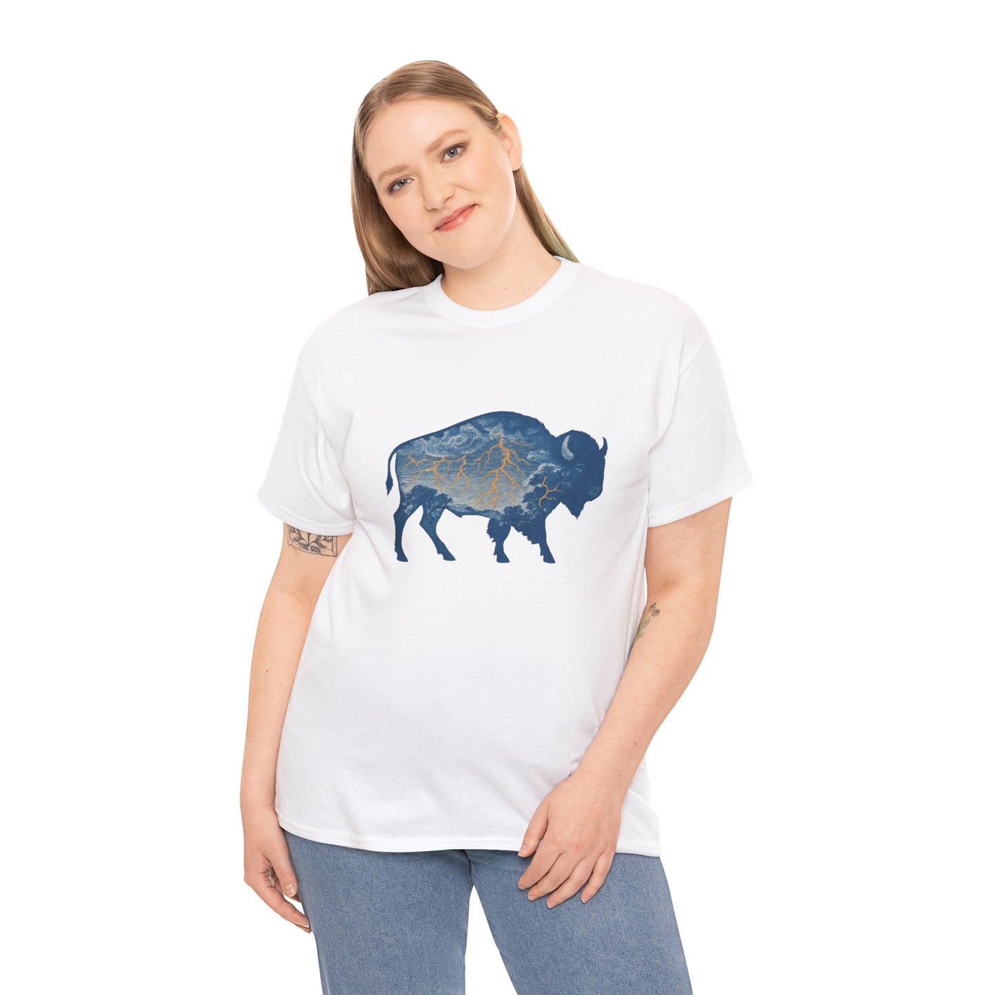 Thunder Bison Lightning T-Shirt | Oklahoma City Basketball Inspired Tee | OKC Game Day Shirt