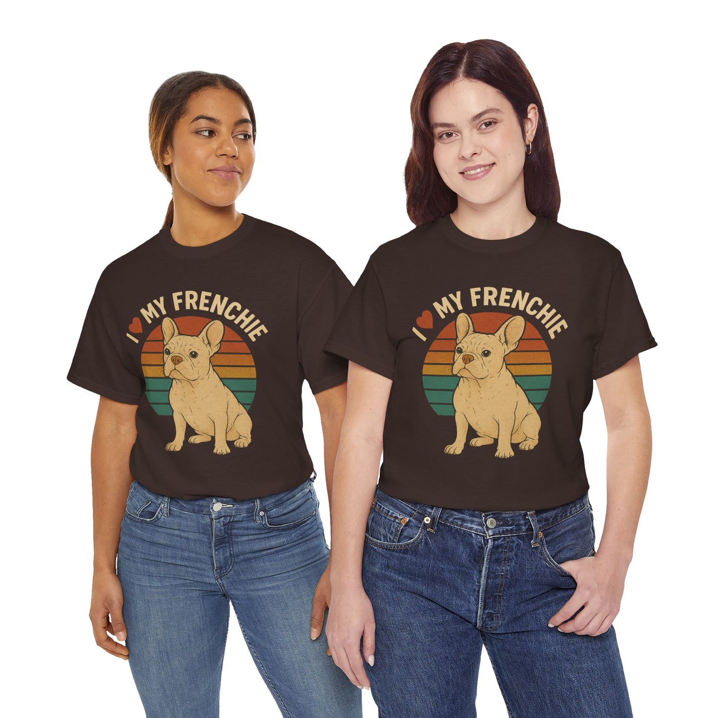 I Love My Frenchie T-Shirt | Retro Cream French Bulldog Tee | Cute Dog Mom Gift | Vintage Frenchie Lover Shirt | Soft Unisex Graphic Top