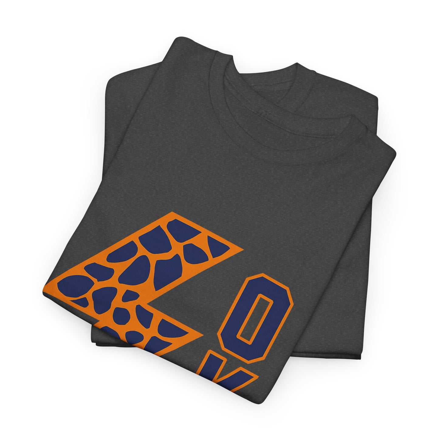 OKC Leopard Lightning Bolt T-Shirt | Oklahoma City Basketball | Blue & Orange Game Day Tee